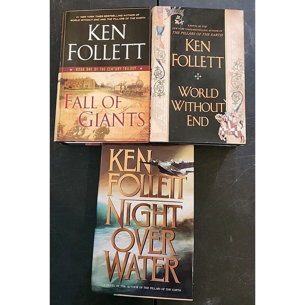 Lot Of  3 Ken Follett Pillars 1st Edition Hardcover Books Fall Of Giants, Workin